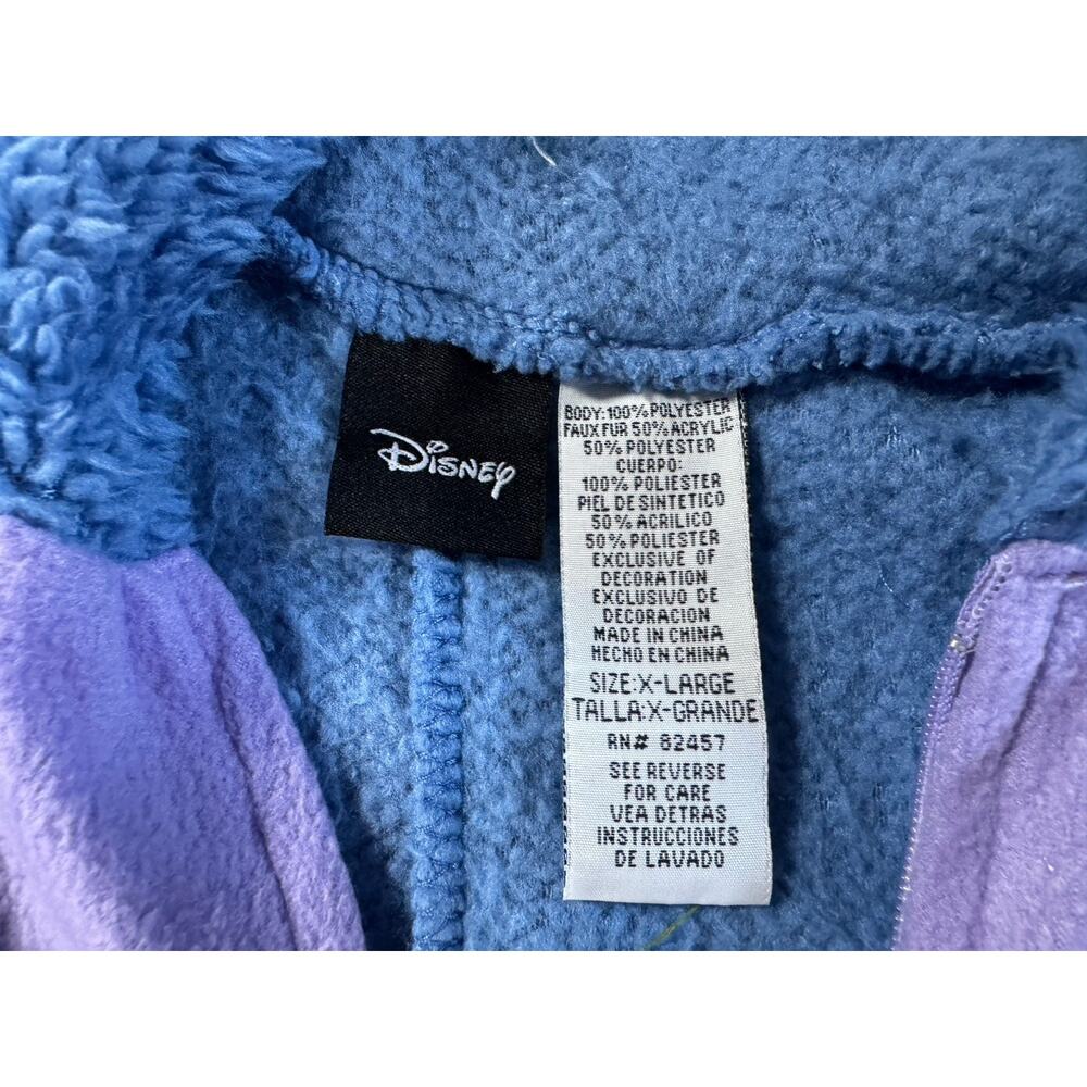 Disney Eeyore Adult One-Piece Blue Hooded Sleepwear Costume Suit Zip-Up XL - Picture 2 of 7